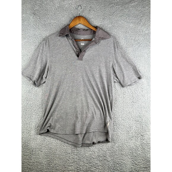 Merrell Polo Shirt running with reflective accents sz Large gray - Picture 1 of 8
